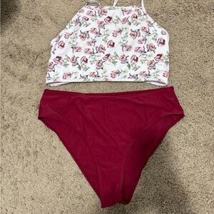 Floral Halter Bikini Set